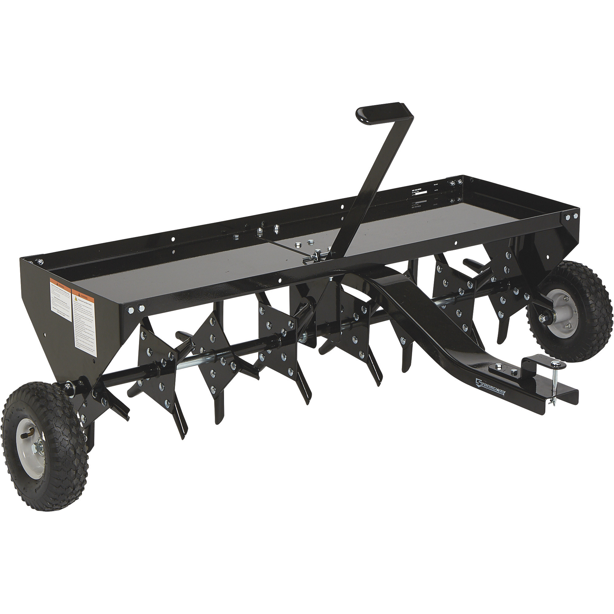 Strongway Tow-Behind Plug Lawn Aerator, 48in.W, 32 Coring Plugs